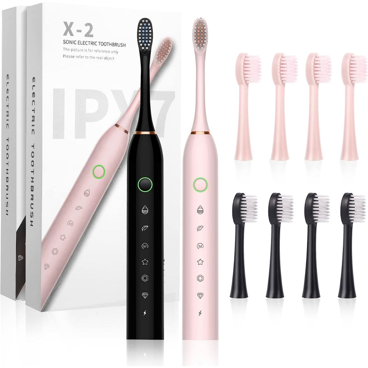 2 Pack Sonic Electric Toothbrush